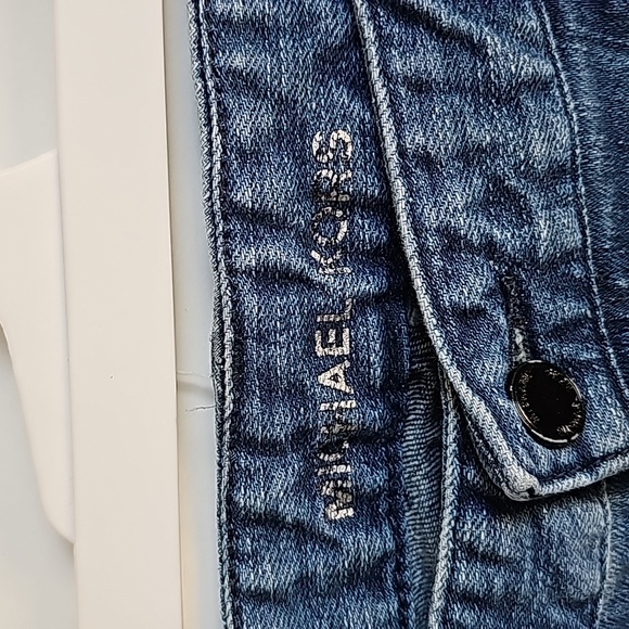 Michael Kors SkinnyBlue Jeans With Sequins Detailing in Women's Size 16W EUC - Picture 3 of 9